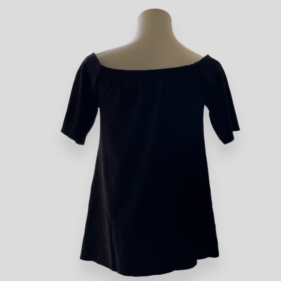 The Nines by Hatch Maternity Elbow Sleeve Off Shoulder Ponte Top Black Size S - Picture 2 of 5